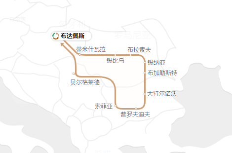 東巴爾幹半島循環線動態路線圖