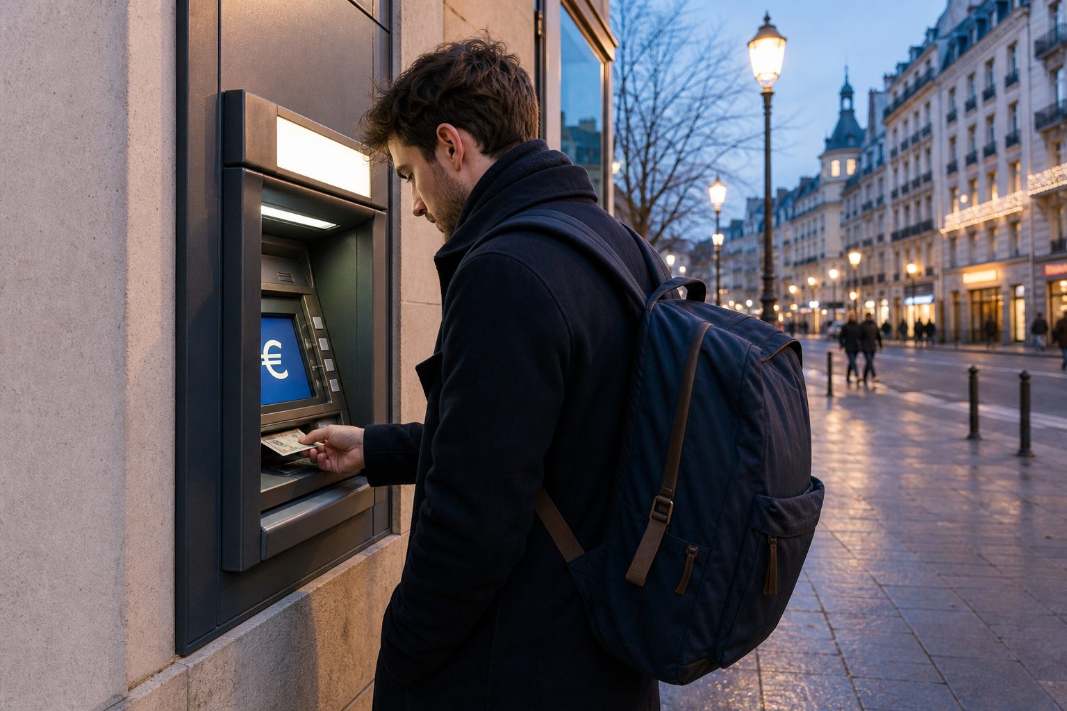 歐洲街頭 ATM 提領歐元，旅遊備用現金方式