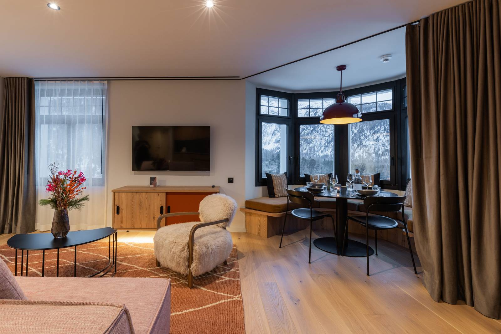 Sunstar Pontresina Mountain Living Loft 起居空間