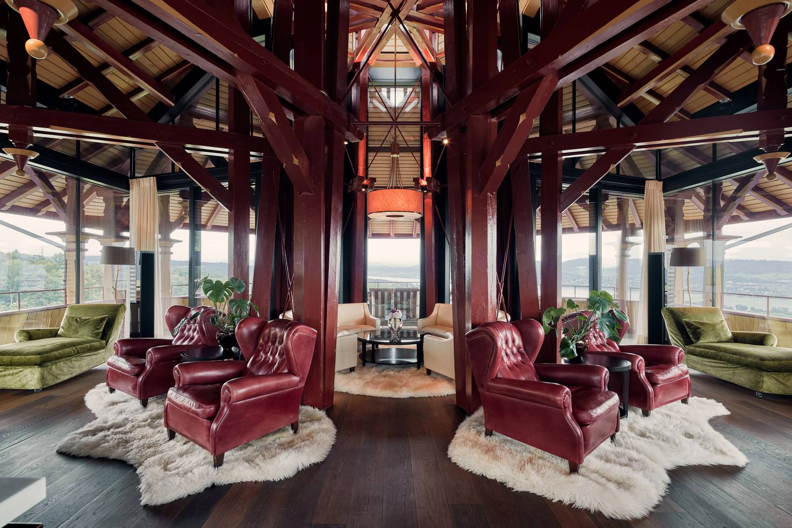 蘇黎世多爾德大酒店 Maestro Suite 塔樓起居室