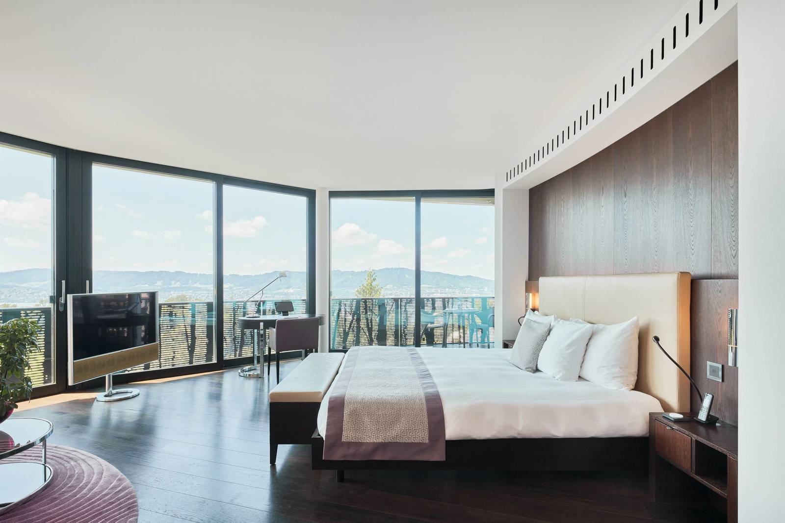 蘇黎世多爾德大酒店 Junior Suite Grand 全景臥室