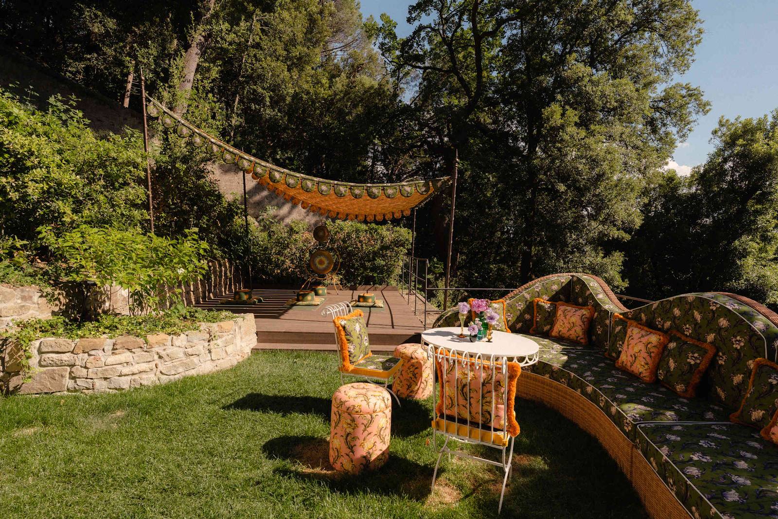 Villa San Michele 花園裡的身心活動空間