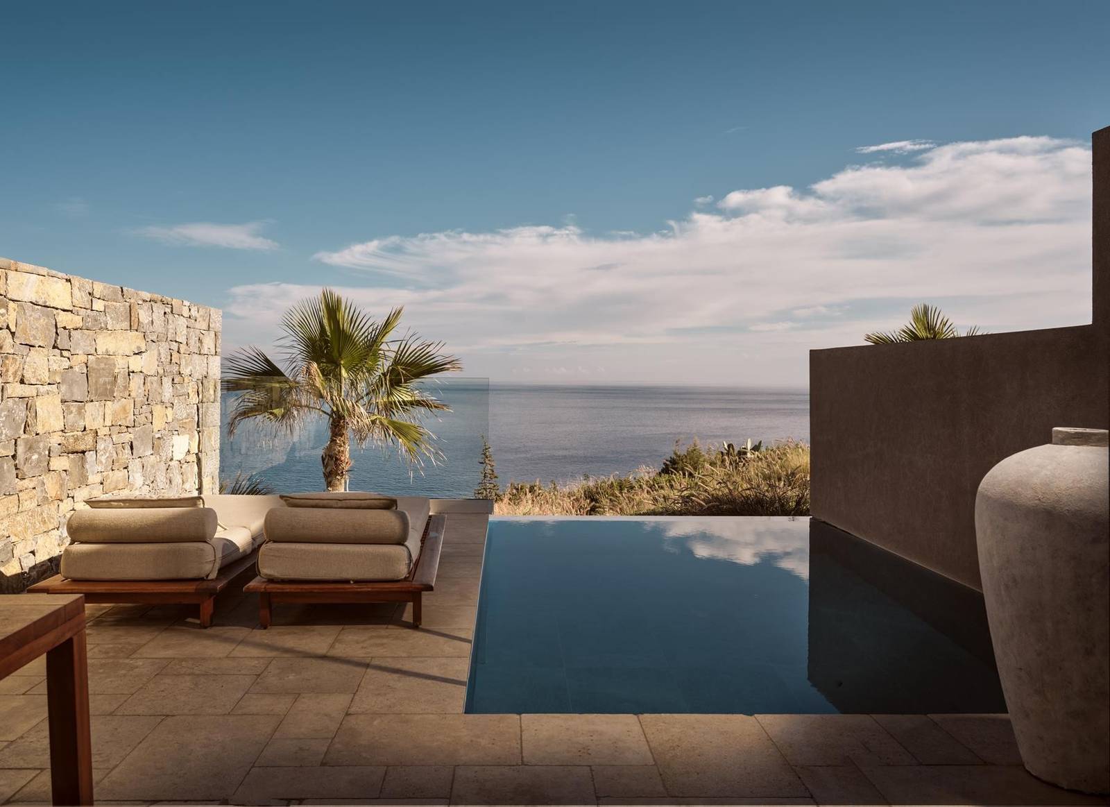 克里特島 Acro Suites Sunset Villa 面海泳池露台