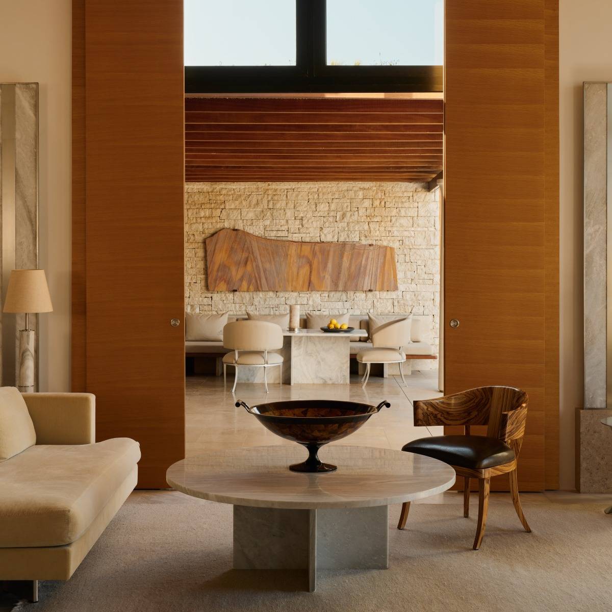 Amanzoe Pavilion 客房起居空間