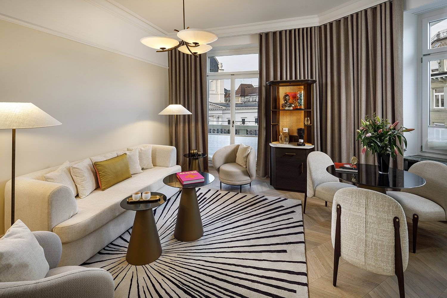 蘇黎世 Ambassador Hotel Zurich Ambassador Suite 起居區