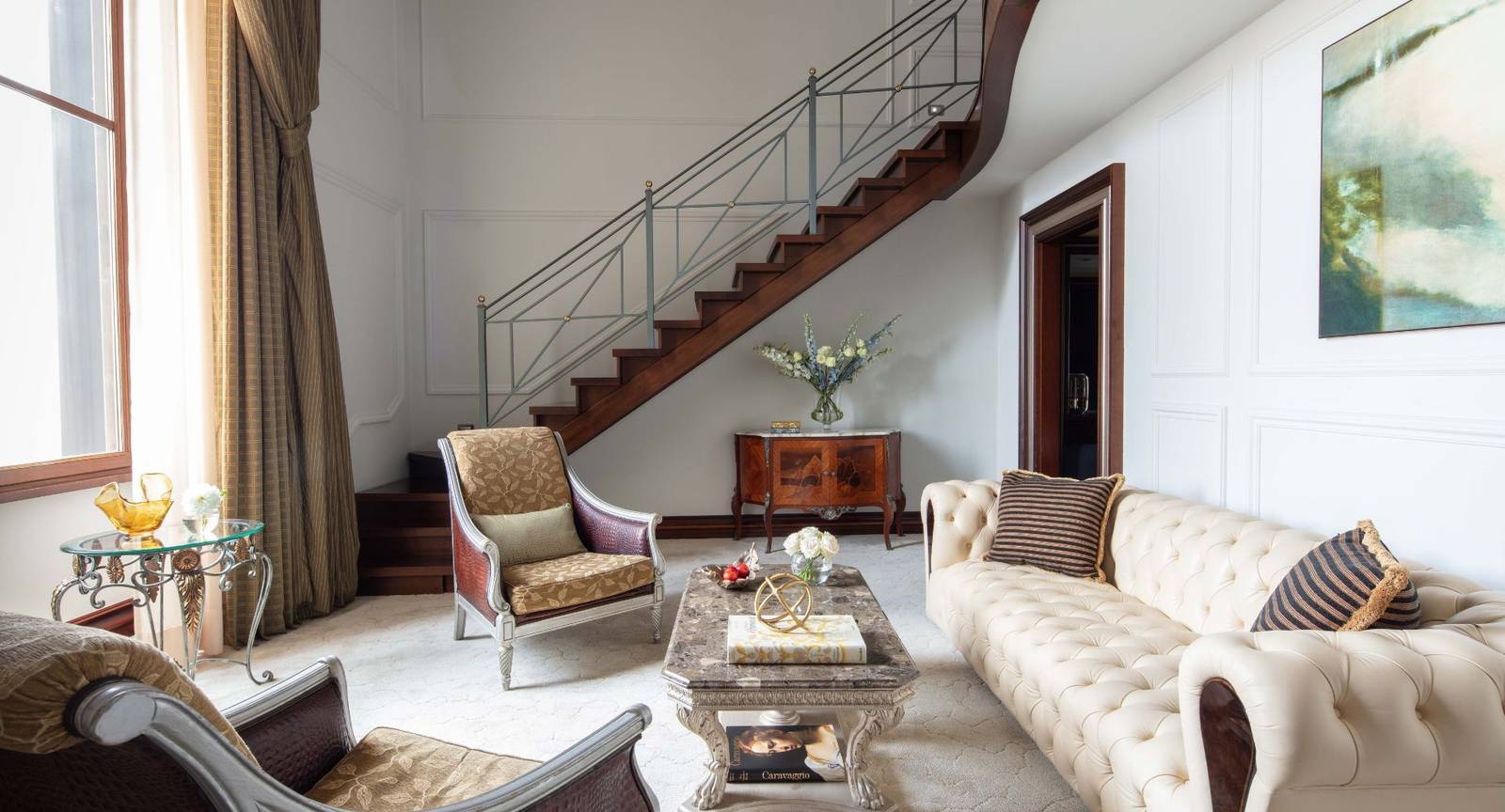 Anantara Palazzo Naiadi 酒店 Duplex Suite 樓中樓起居區