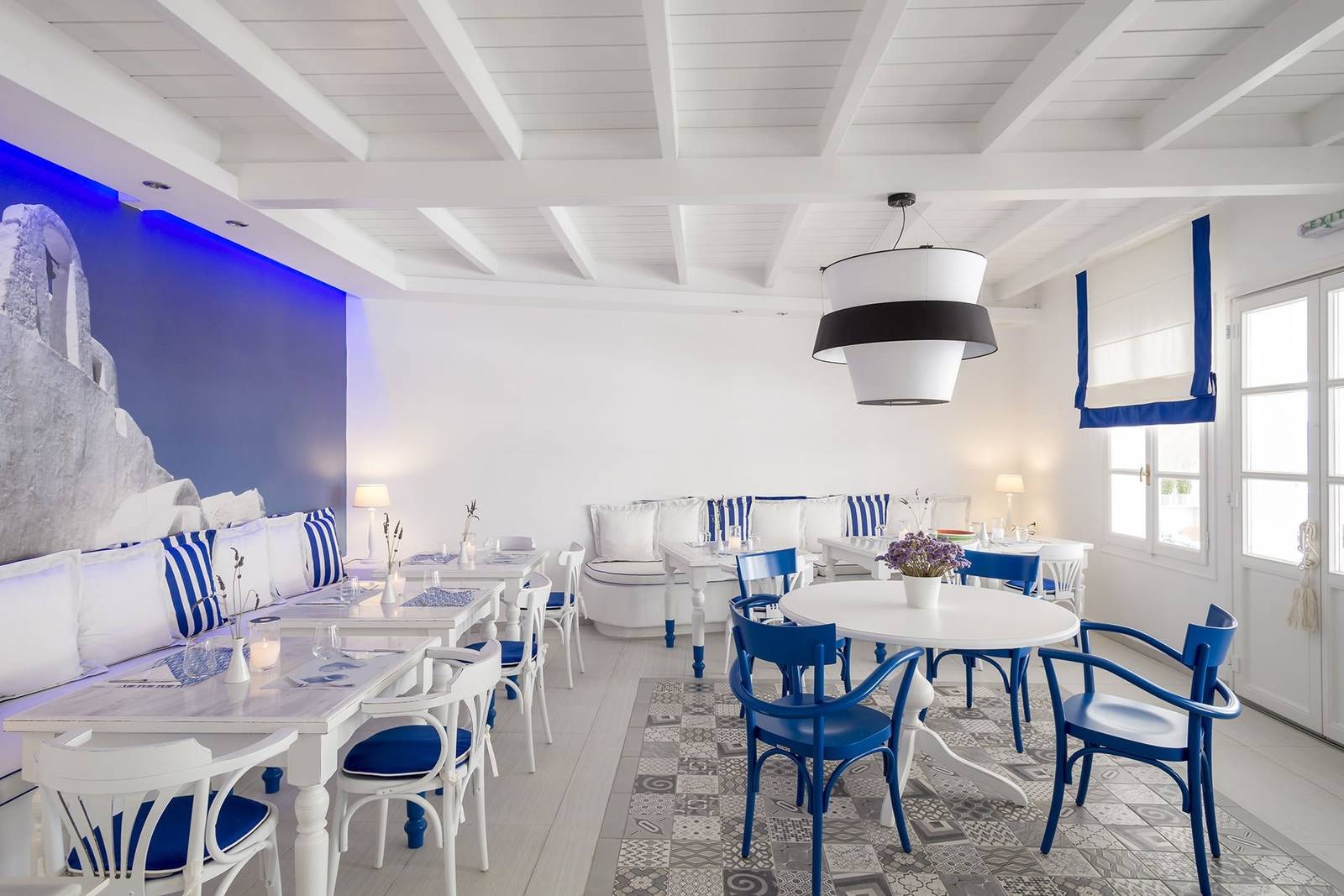米克諾斯 Archipelagos Hotel 餐廳室內用餐區