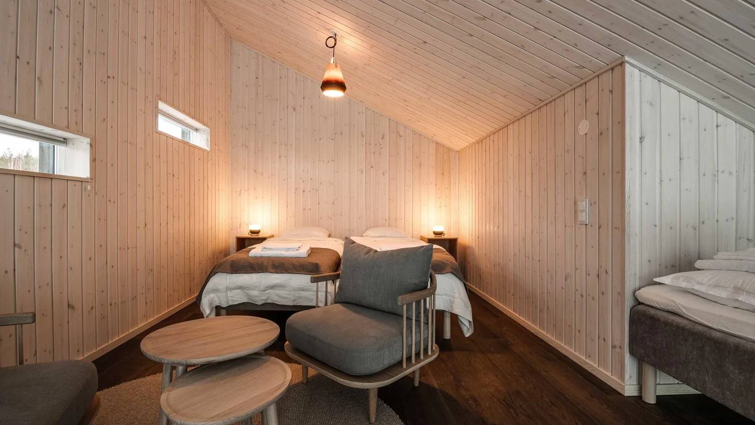Arctic Bath Land Cabin 斜頂閣樓臥室