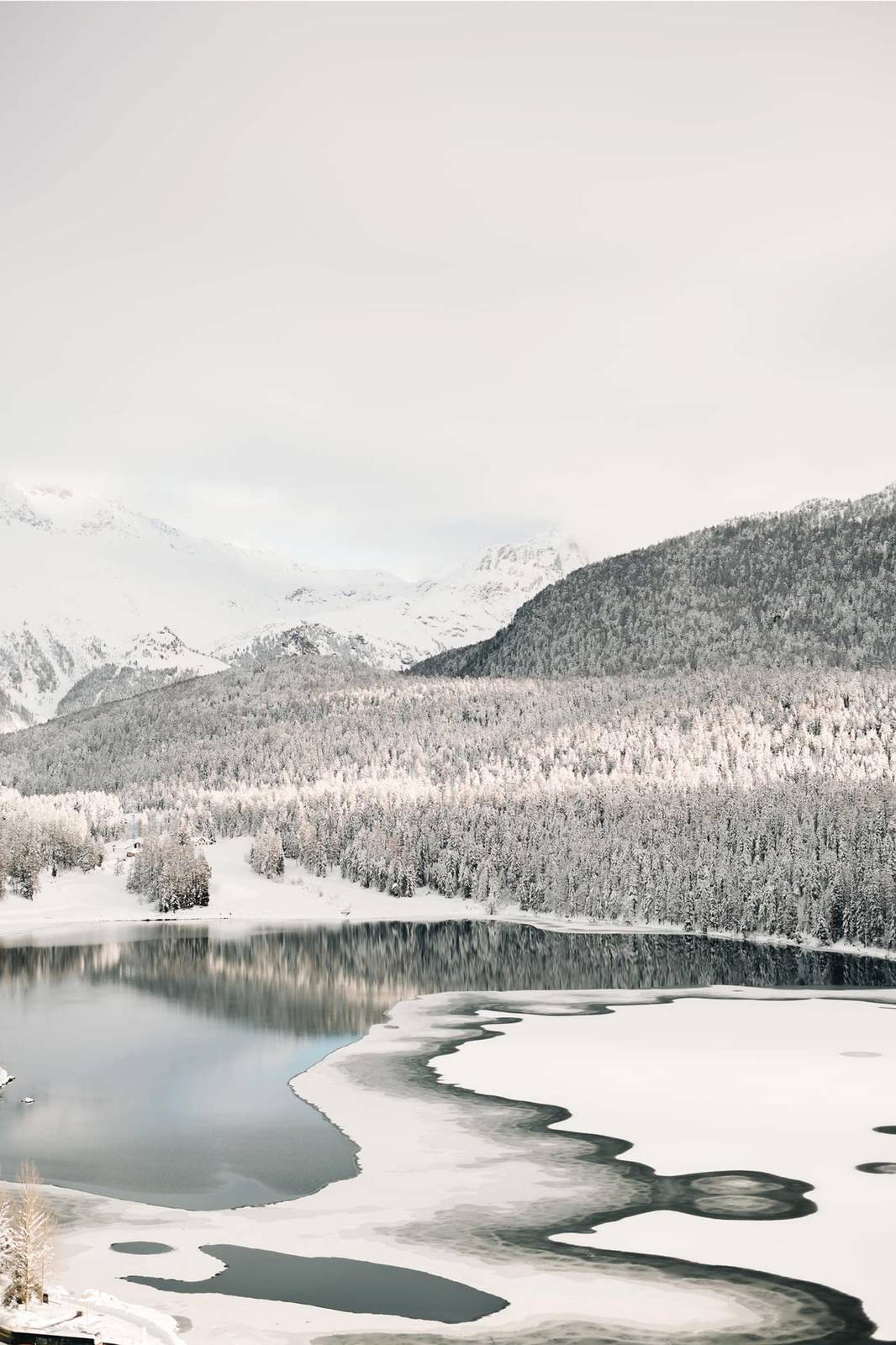 聖莫里茲湖冬季雪景