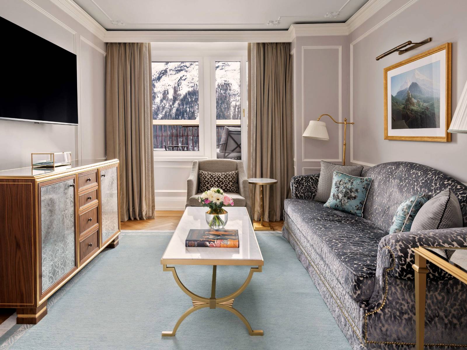 聖莫里茲 Badrutt's Palace Hotel Palace Suite 起居室