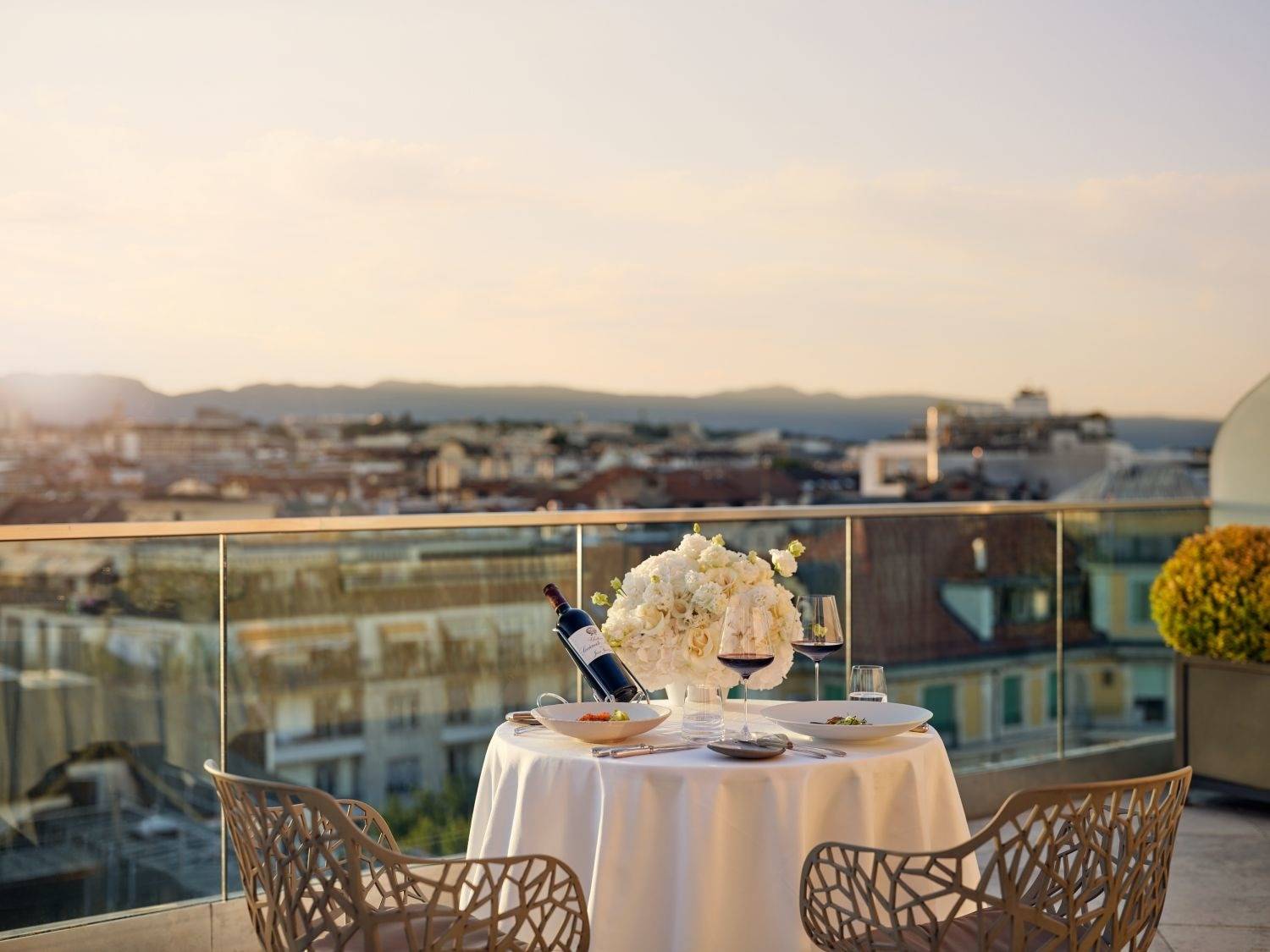 日內瓦 Beau-Rivage 酒店 La Terrasse Alpine 屋頂露台