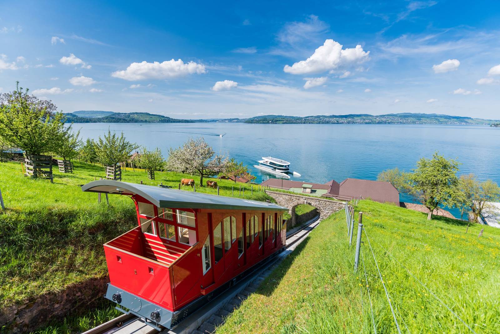 Bürgenstock 纜索鐵道與琉森湖