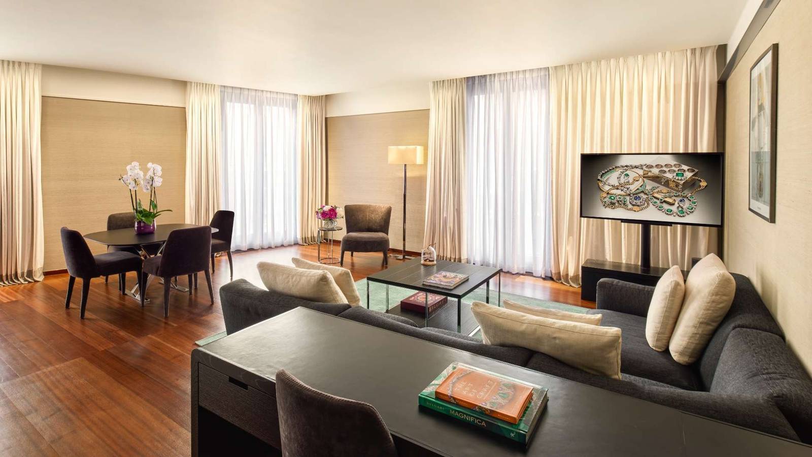 倫敦寶格麗酒店 Knightsbridge Suite 起居室