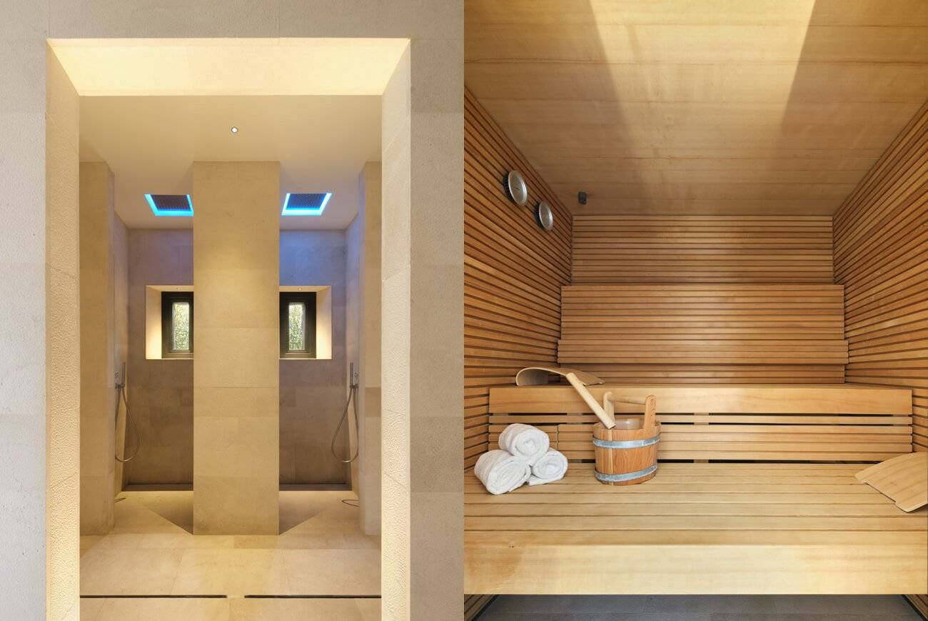 Can Ferrereta Spa 感官淋浴與三溫暖