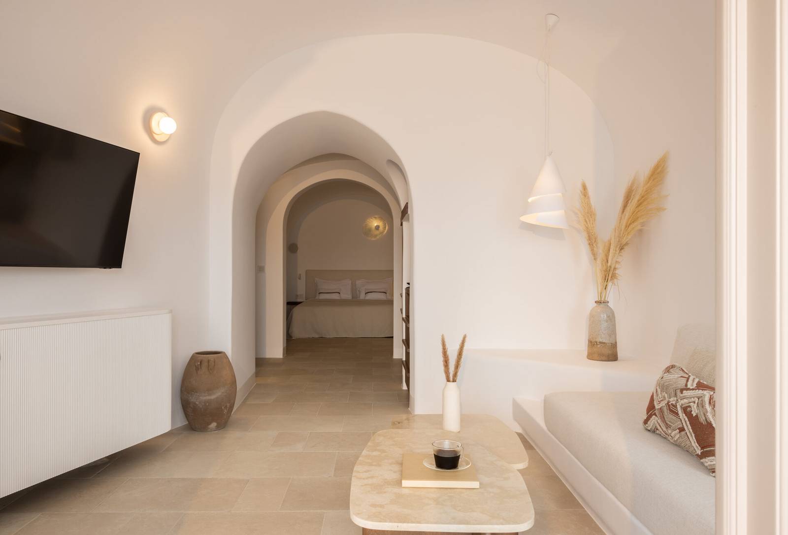 伊亞 Canaves Ena Senior Suite with Plunge Pool 起居空間