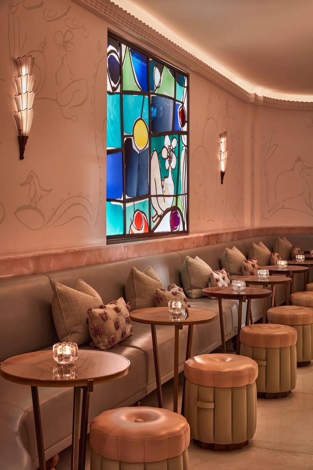 倫敦 Claridge's The Painter's Room 彩繪玻璃酒廊