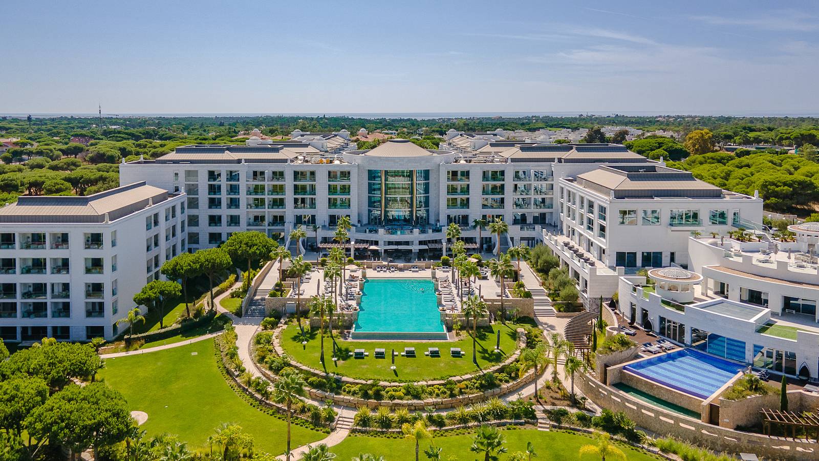 阿爾加維 Conrad Algarve 酒店建築與泳池花園空拍
