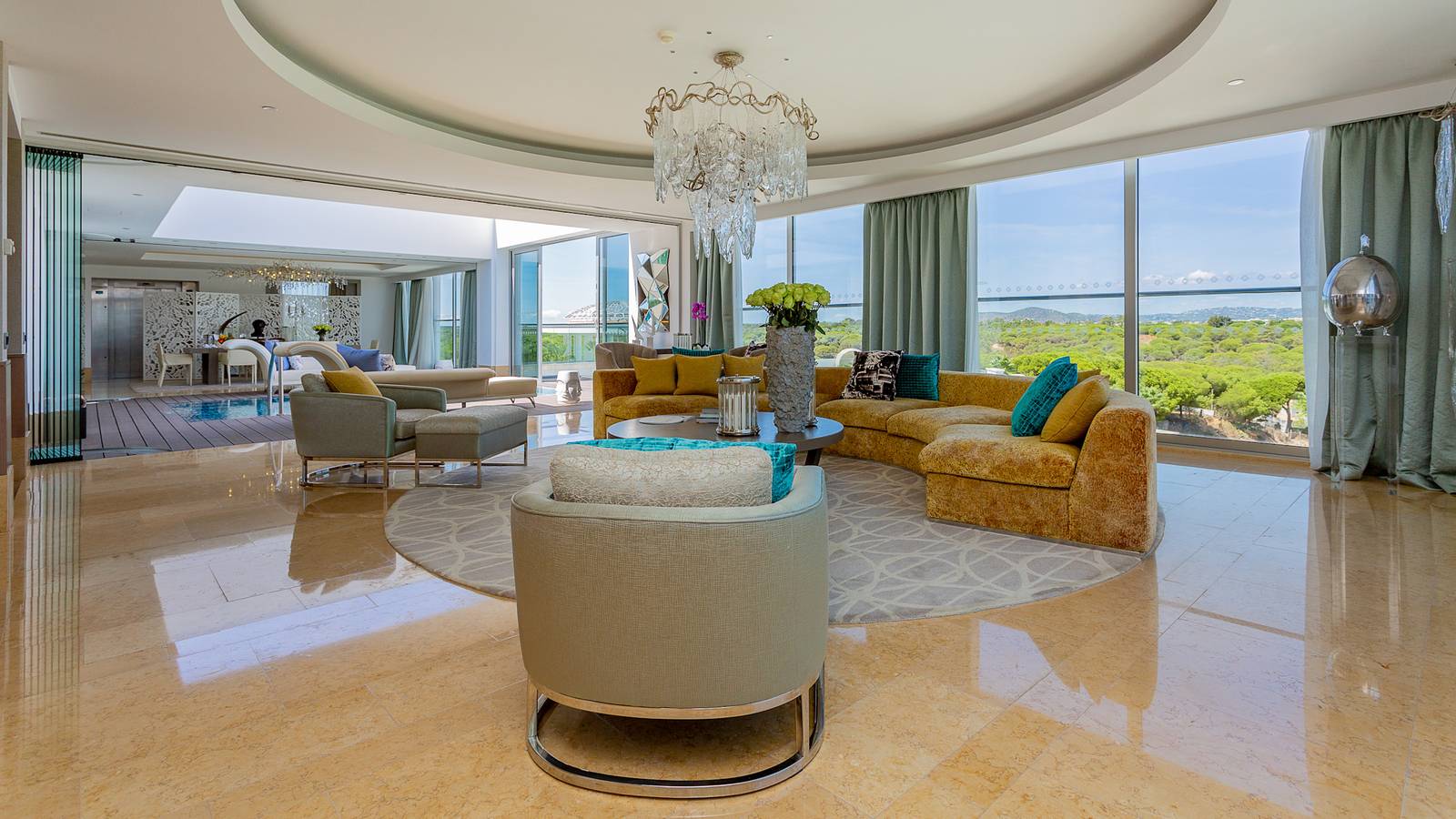 阿爾加維 Conrad Algarve 套房寬敞起居空間