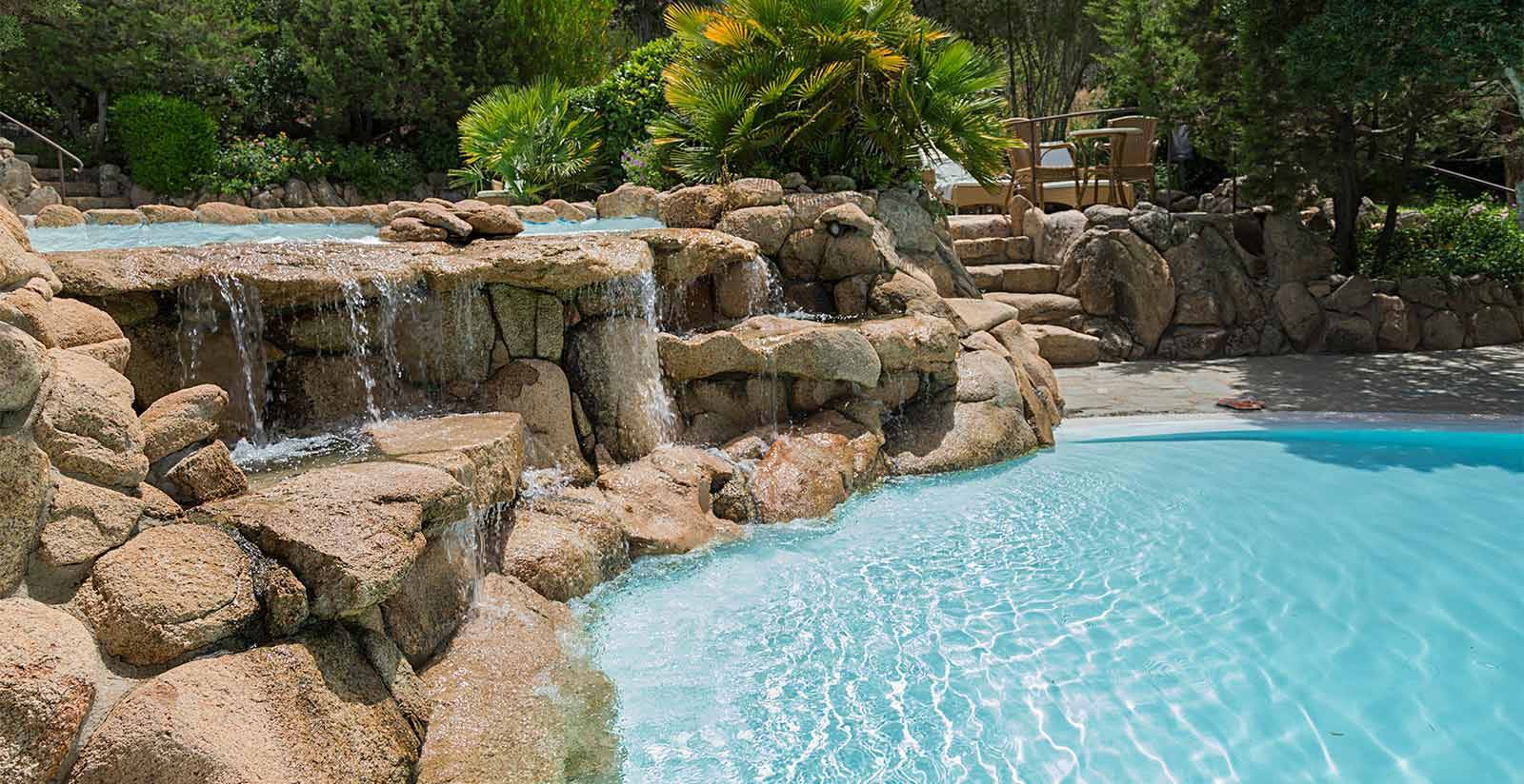 CPH Pevero Hotel Pool Club 花崗岩瀑布泳池