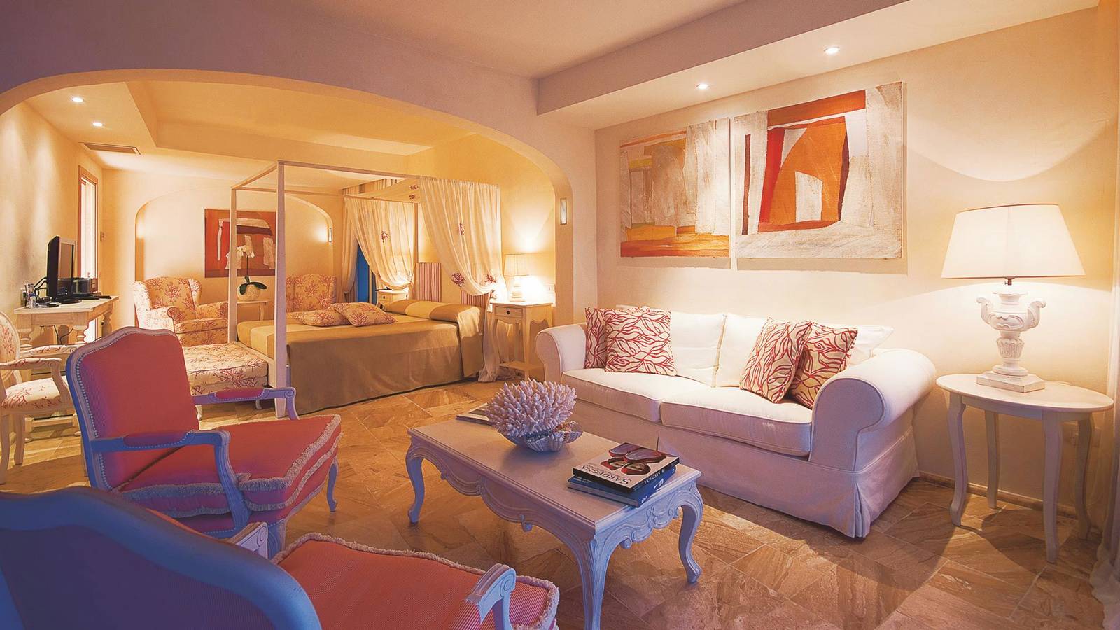 CPH Pevero Hotel Presidential Suite 起居室
