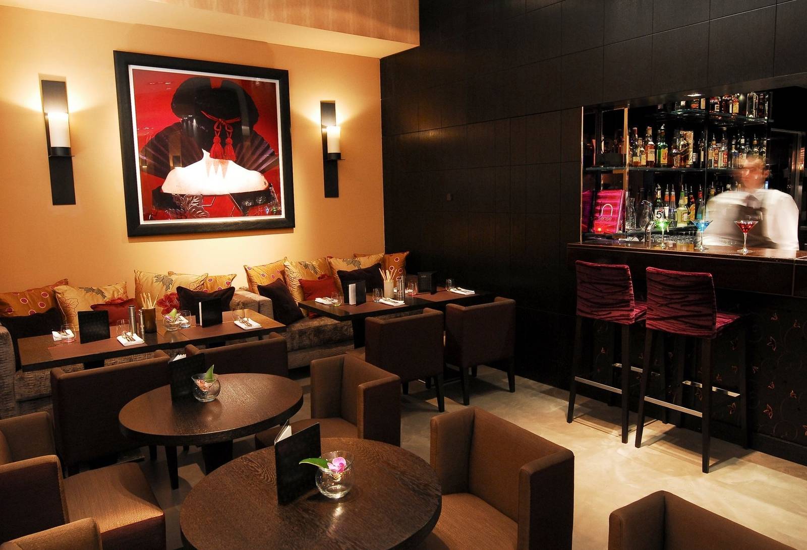 日內瓦 Eastwest Hotel 餐廳與酒吧座位區