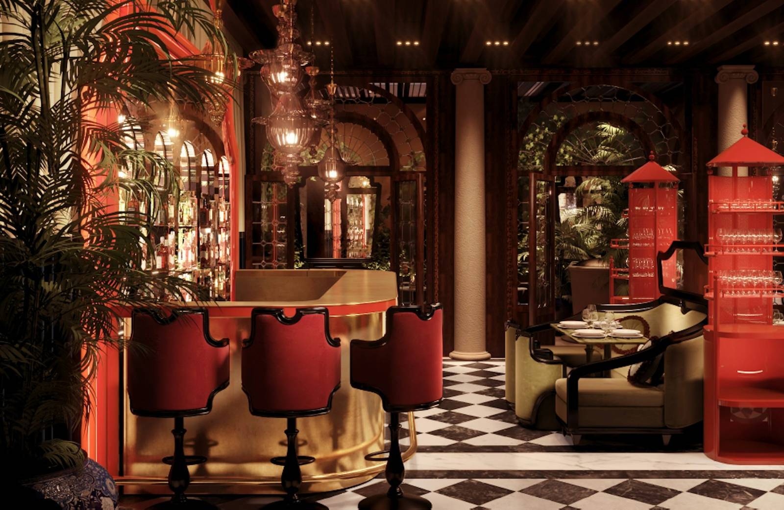 Eight Hotel Venezia 的吧台