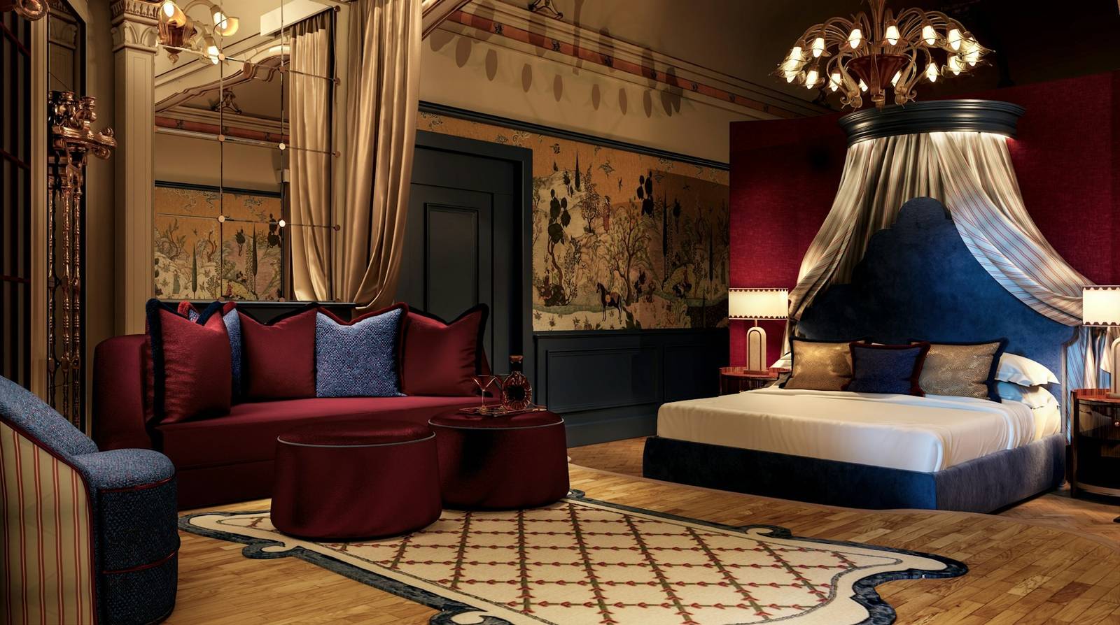 Eight Hotel Venezia 的 Suite 帷幔大床