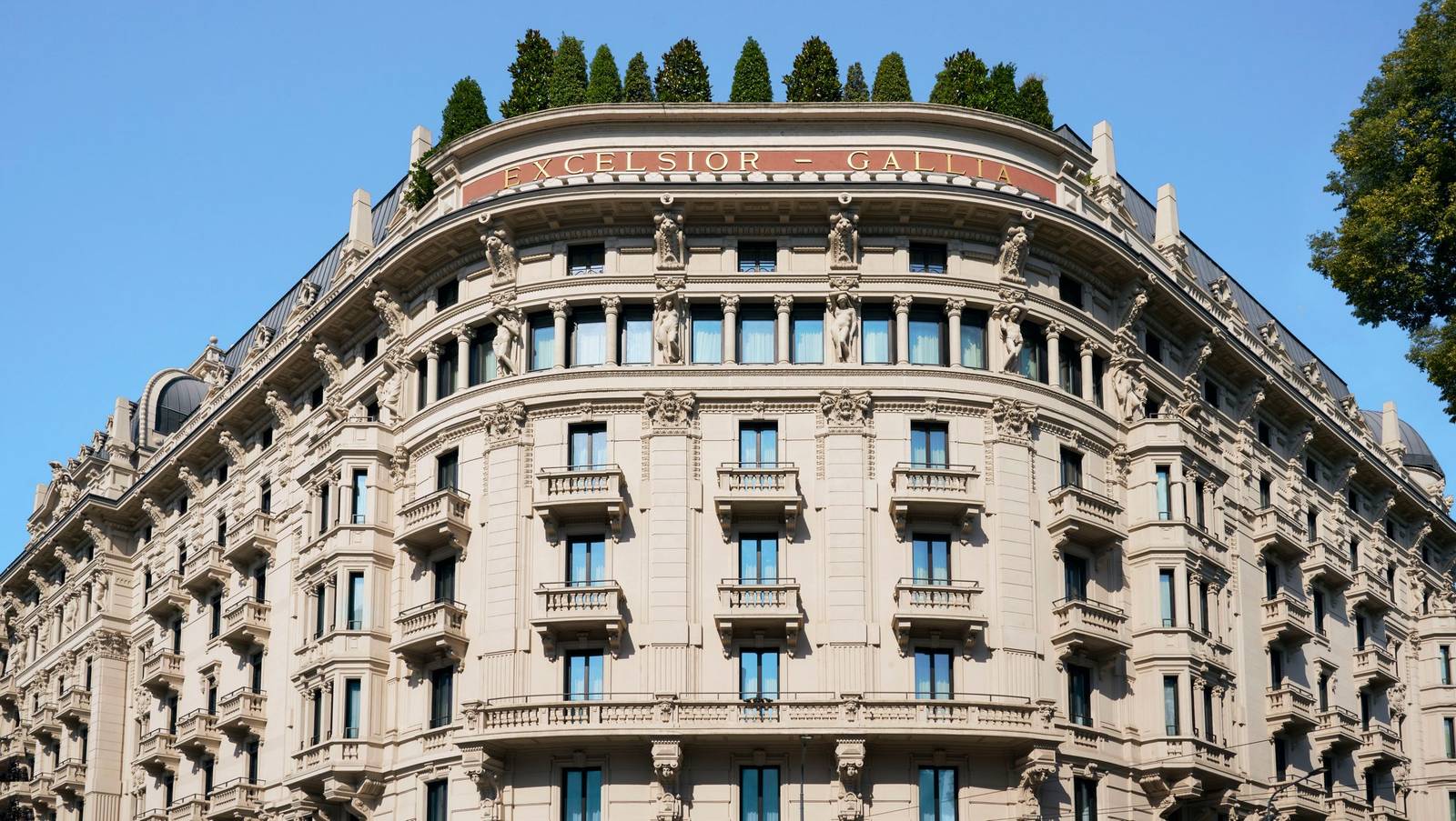 米蘭 Excelsior Hotel Gallia 杜卡達奧斯塔廣場上的新藝術風格外觀