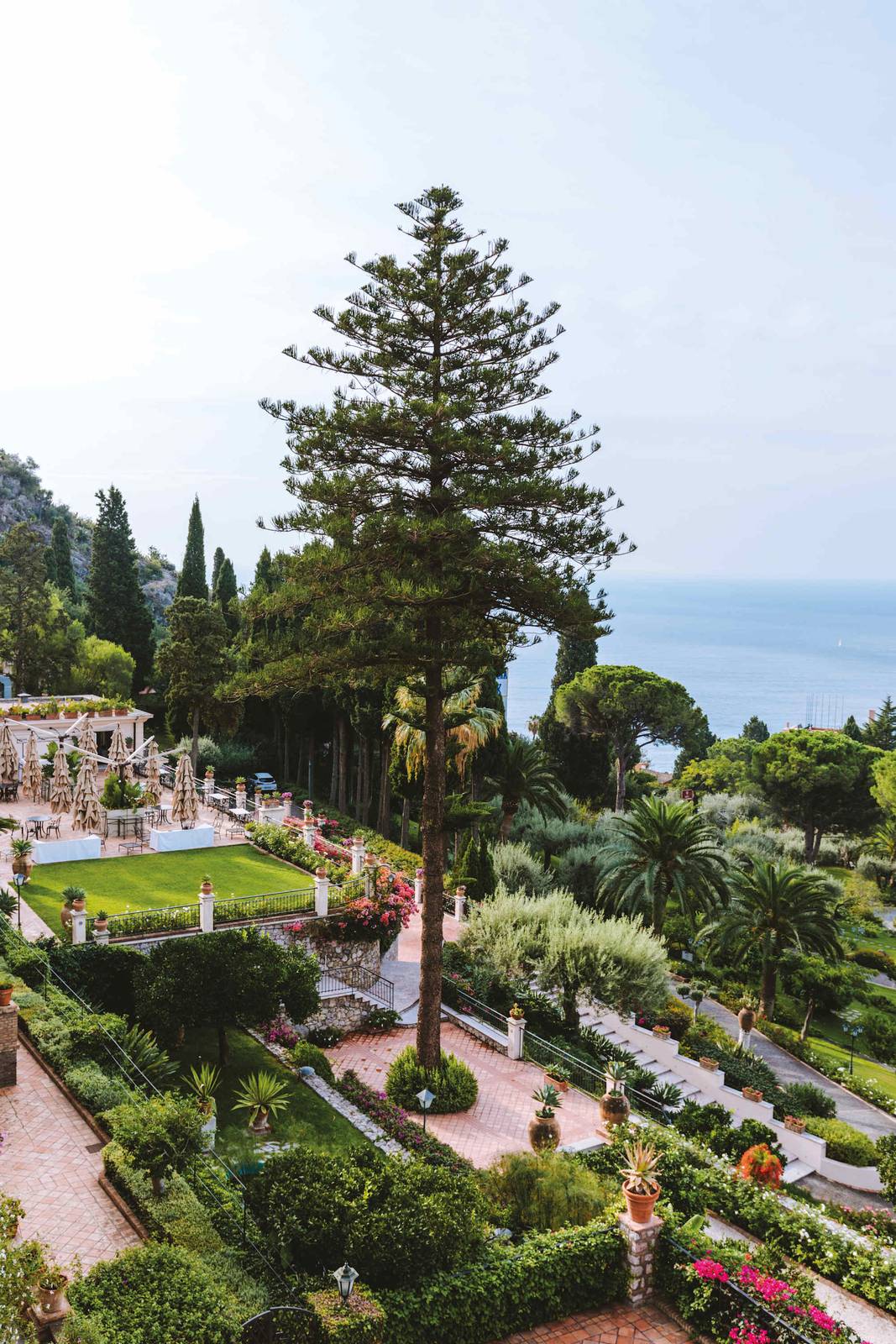 Grand Hotel Timeo 梯田花園俯瞰海岸