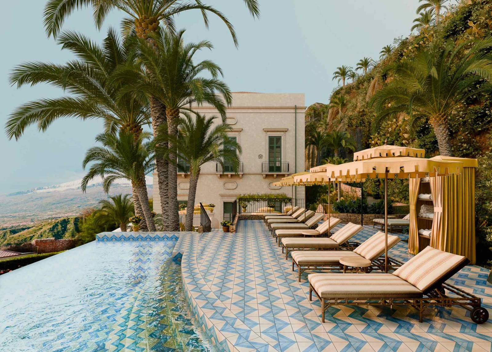 Grand Hotel Timeo 的 Villa Timeo 無邊際泳池