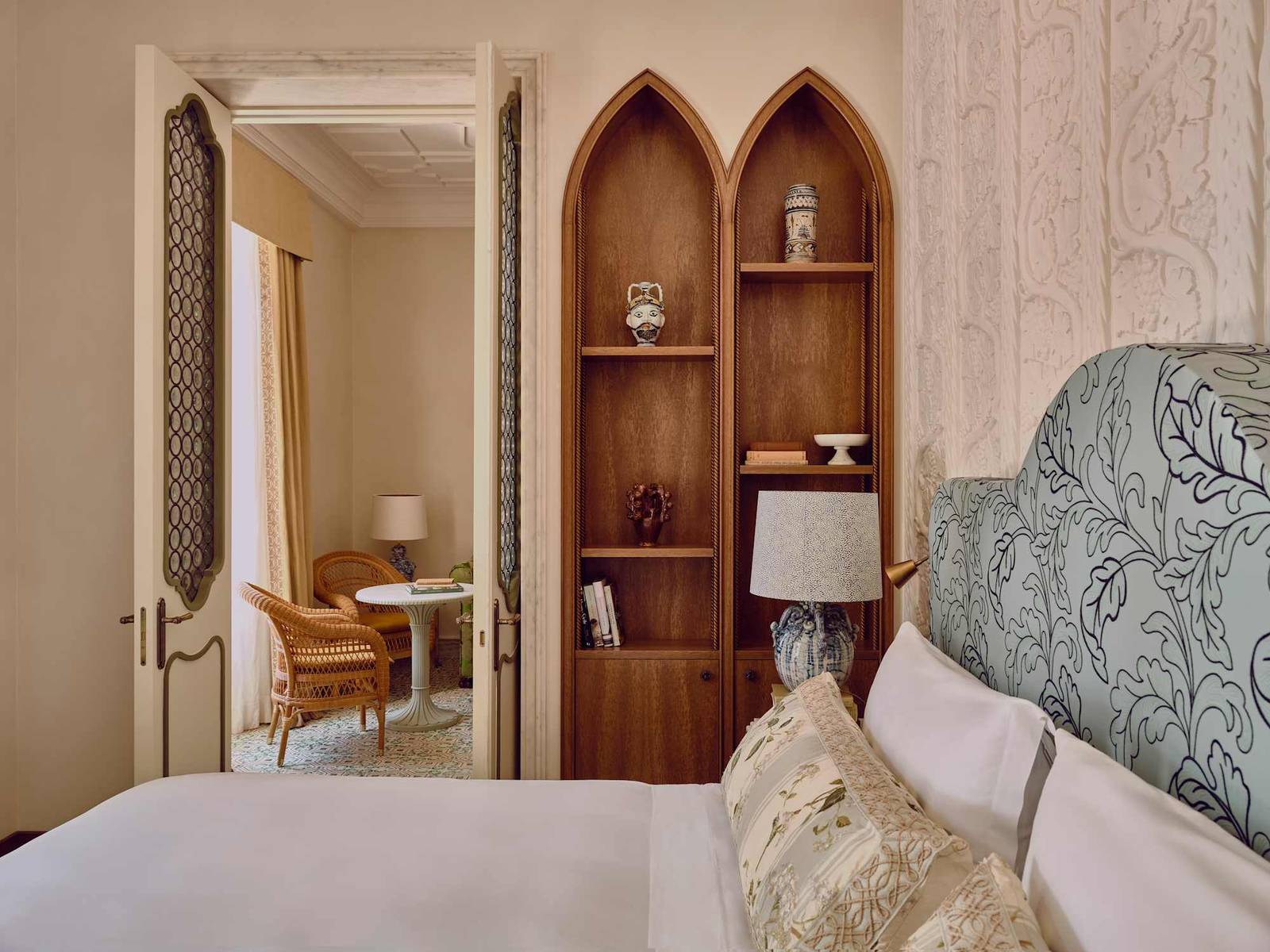 Grand Hotel Timeo Trevelyan Signature Suite 臥室
