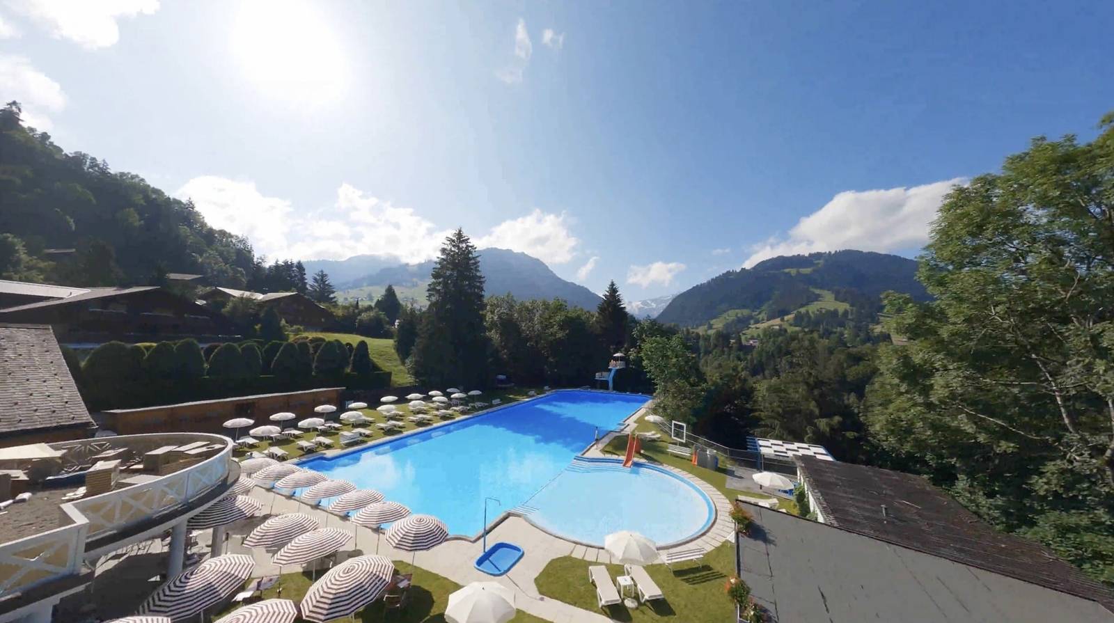 格施塔德 Gstaad Palace 奧運規格戶外泳池 PISCINE