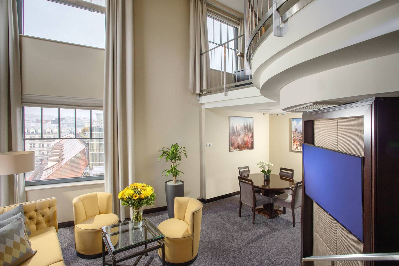 布拉格希爾頓老城酒店 Penthouse Suite 客廳