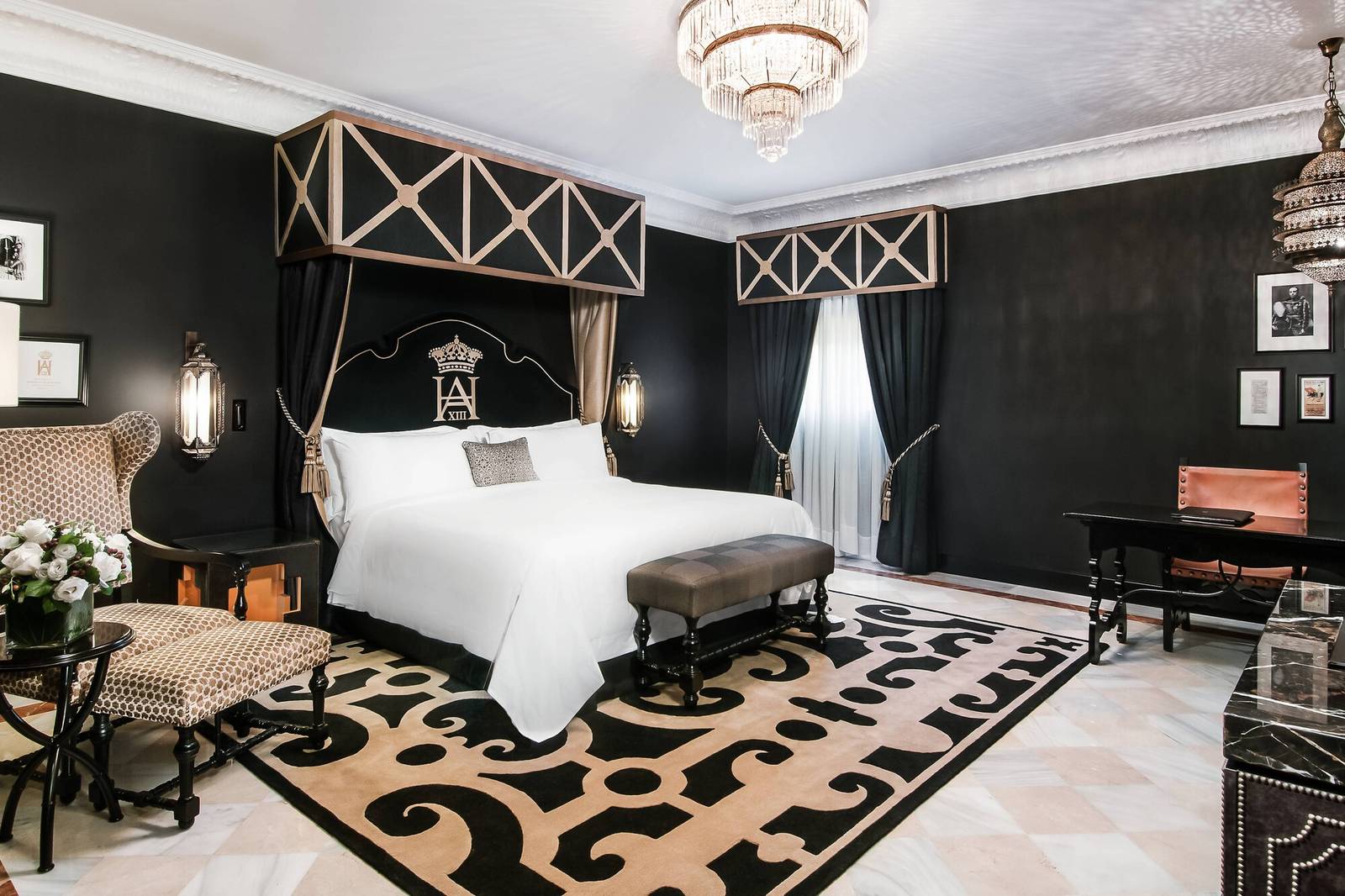 Hotel Alfonso XIII Reales Alcázares 套房臥室