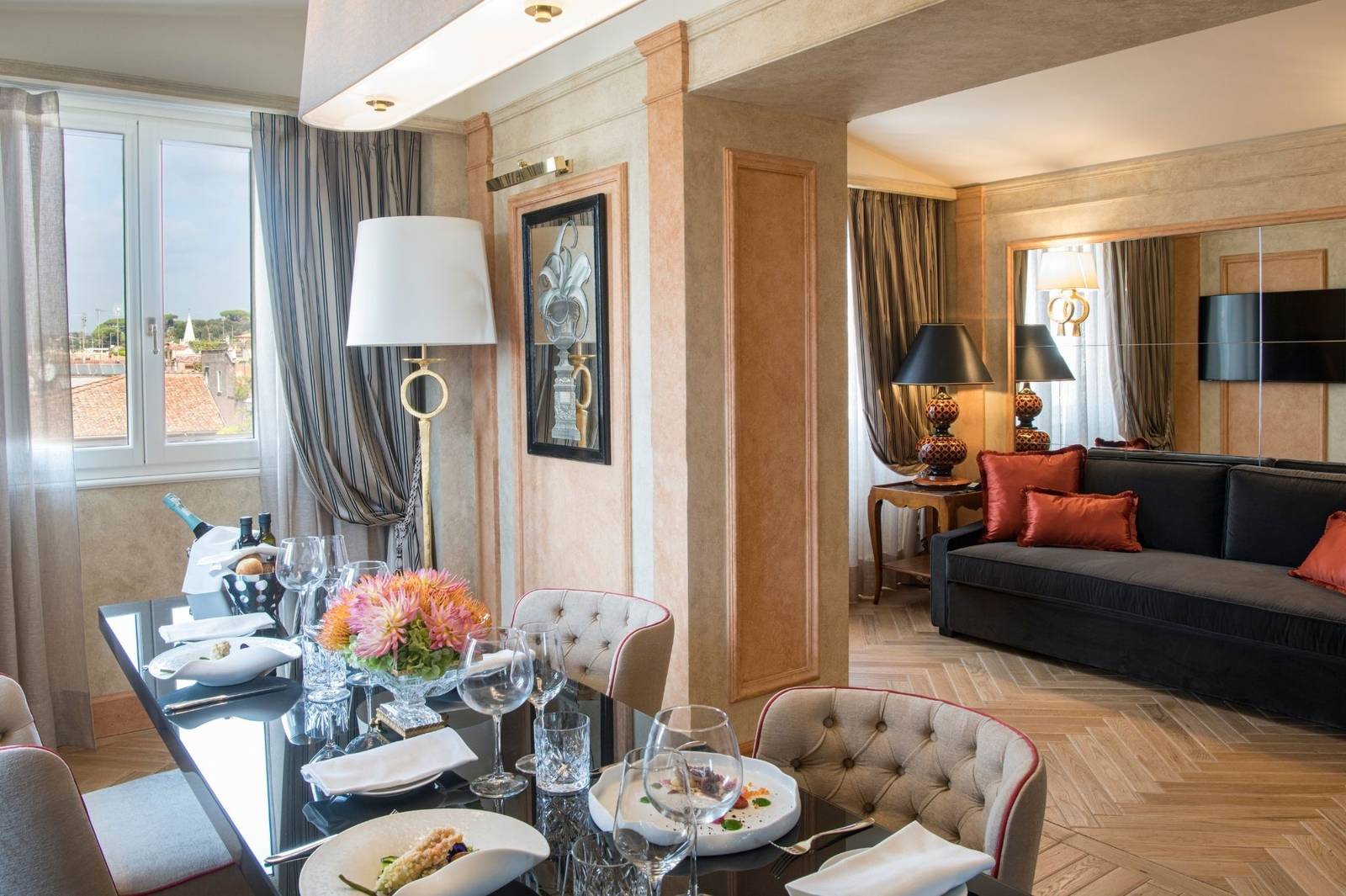 Hotel d'Inghilterra Roman Dream Suite 起居區