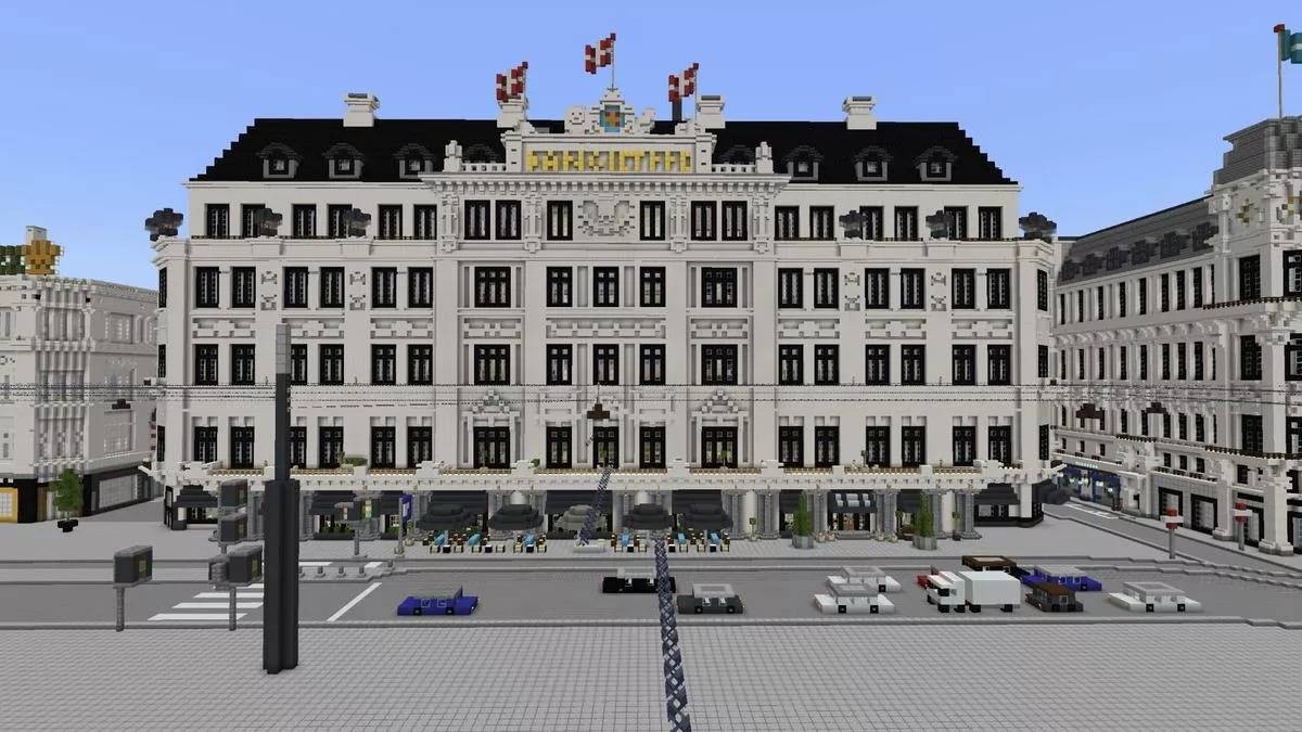 國王新廣場上的 Hotel d'Angleterre 正立面