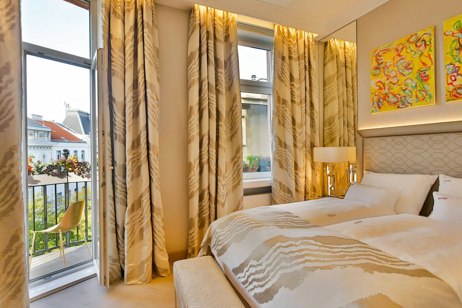 Hotel Das Tyrol Studio 客房與陽台
