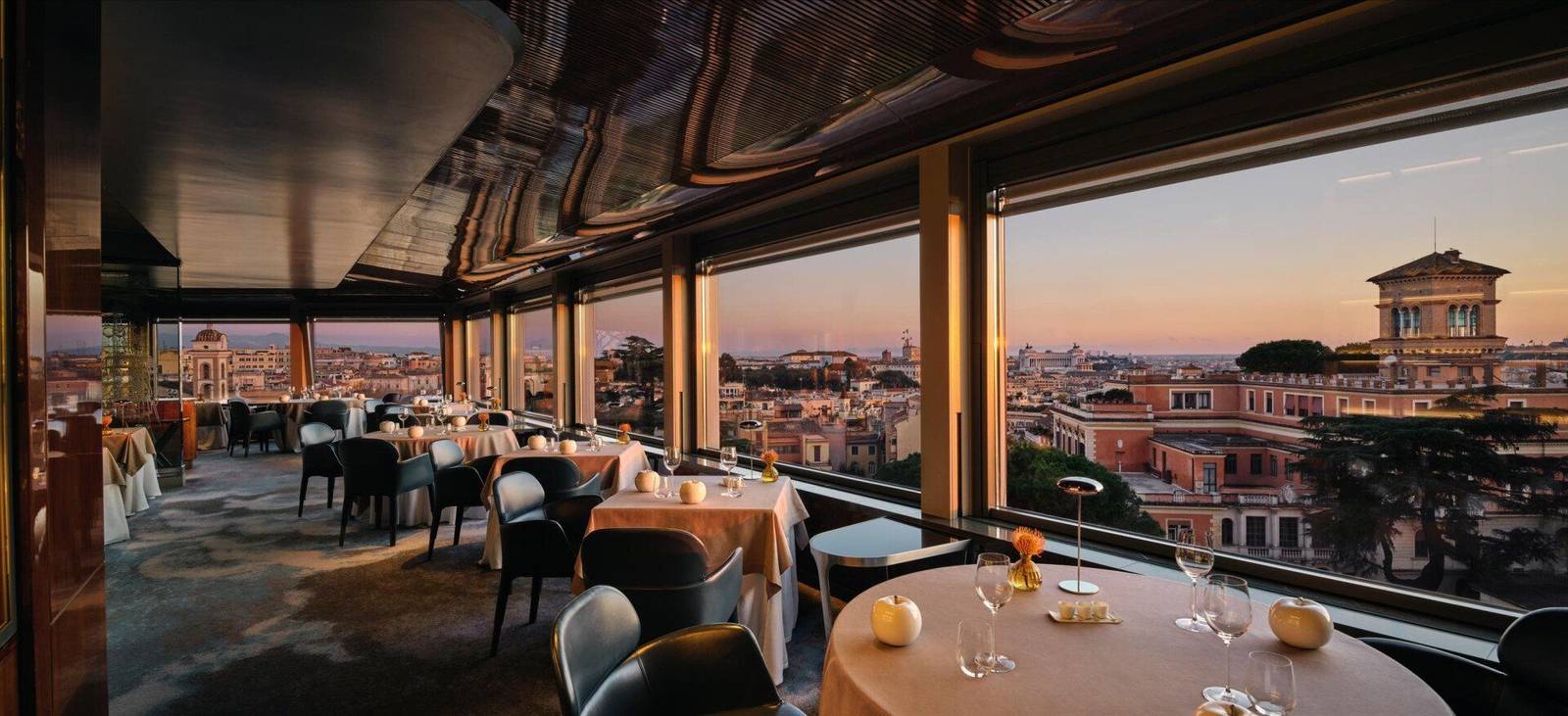 羅馬伊甸酒店 La Terrazza 頂樓餐廳夕陽