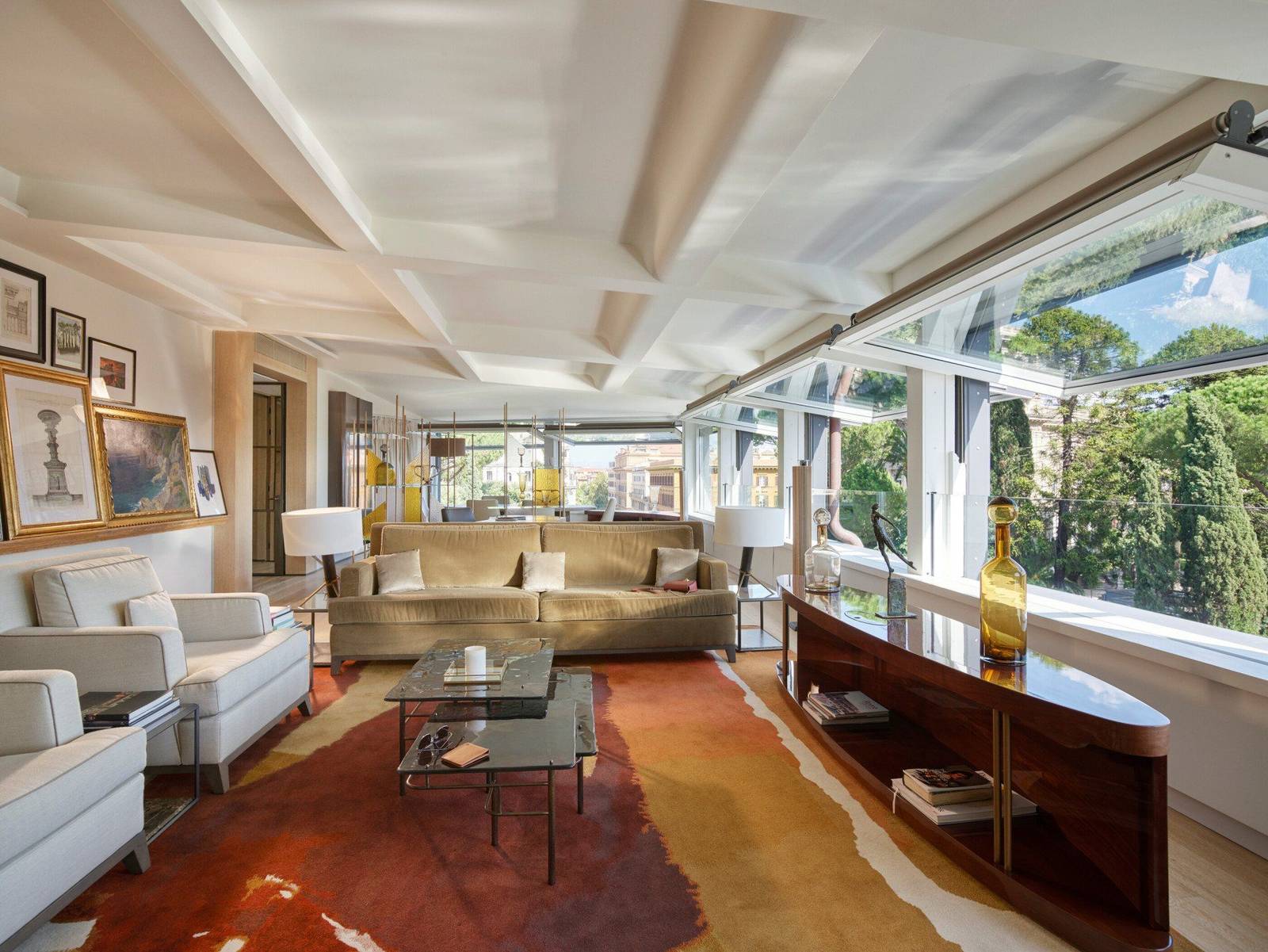 羅馬伊甸酒店 Bellavista Penthouse Suite 起居室