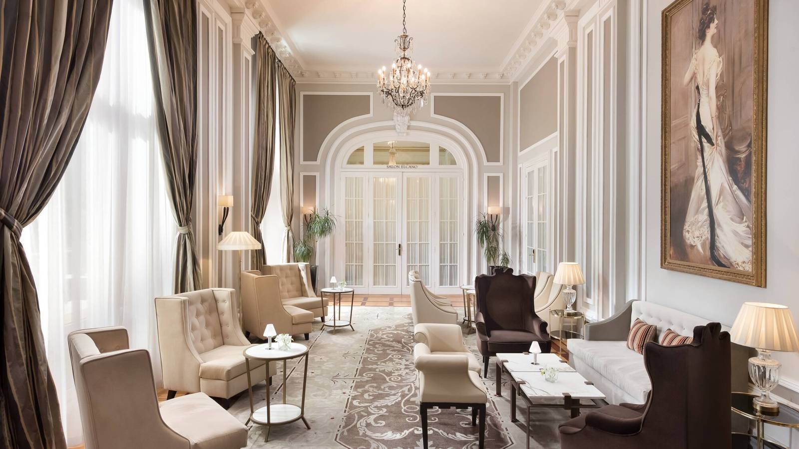 Hotel Maria Cristina 的 Galeria 廳