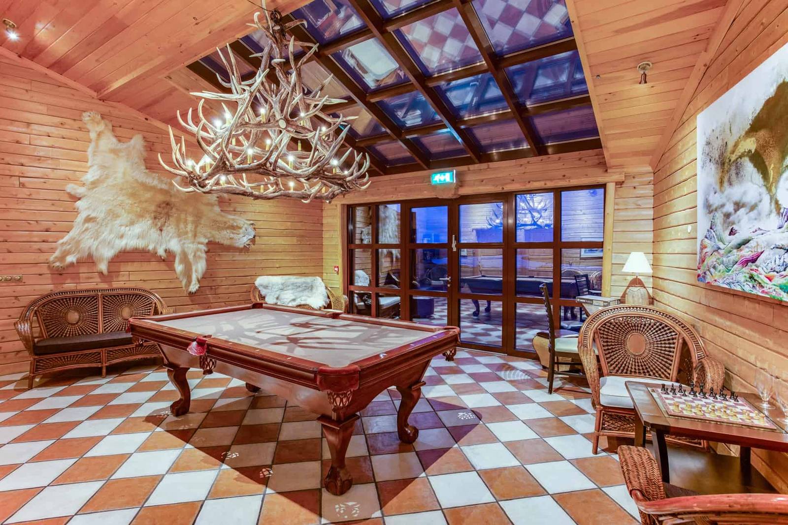Hotel Rangá 撞球遊戲室