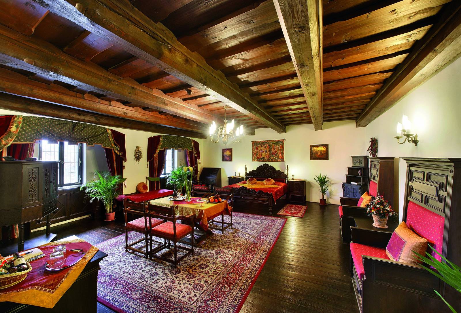 Hotel Růže Suite Deluxe 木梁套房