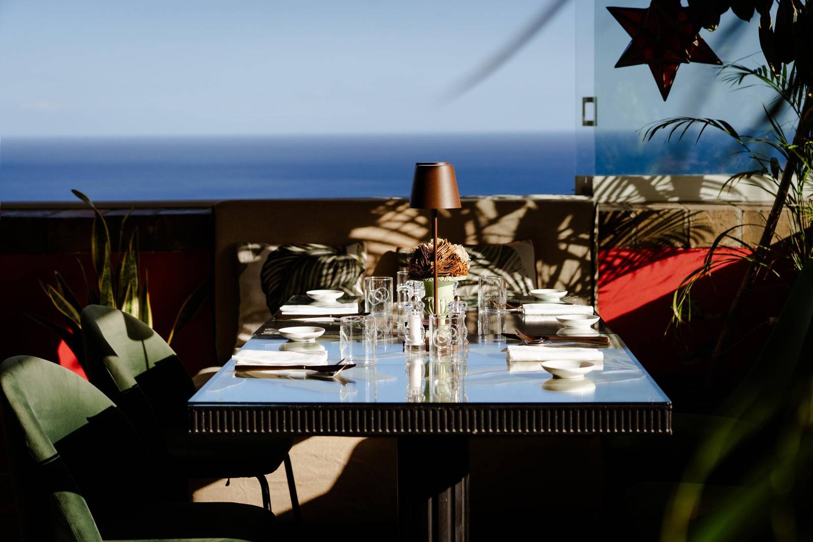 陶爾米納 Hotel Villa Carlotta 屋頂 Euphoria 餐廳望向愛奧尼亞海