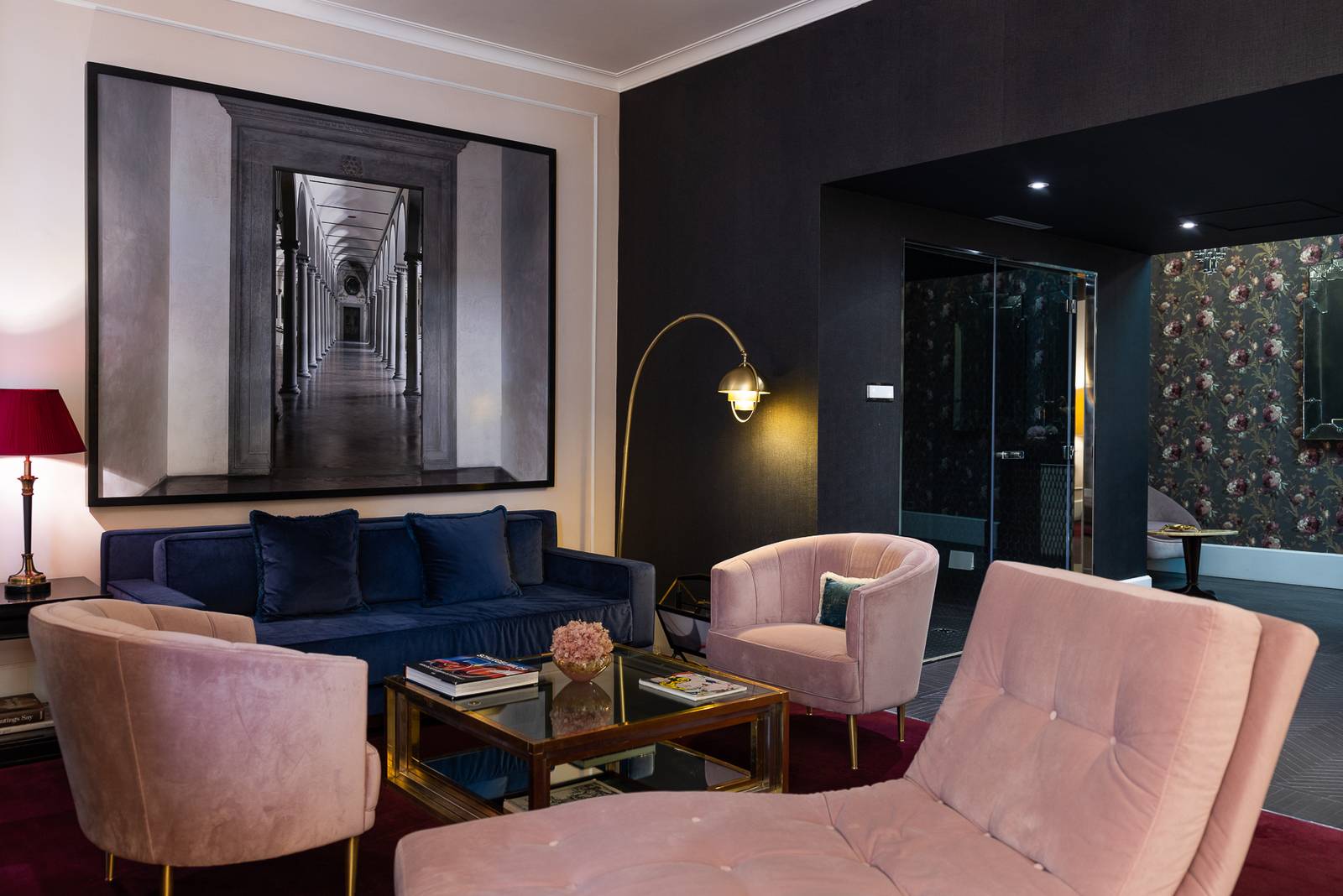羅馬 Hotel Vilòn 套房起居室