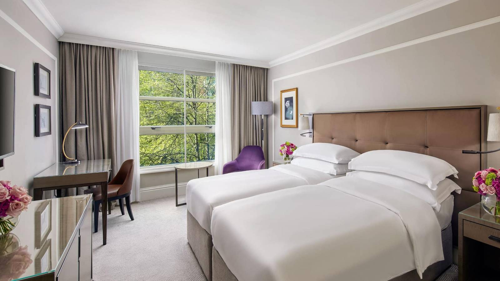 倫敦 Hyatt Regency The Churchill 花園景雙床房