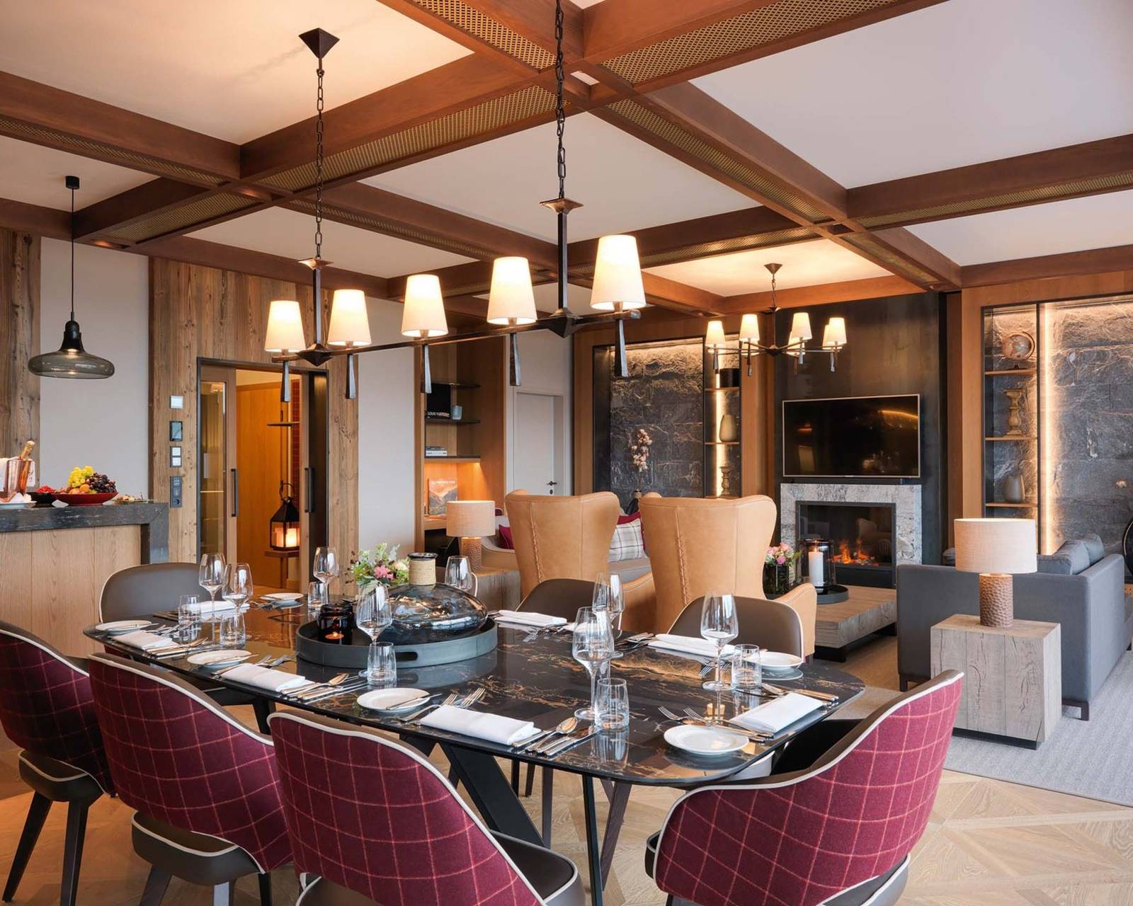 Panorama-Suite Grand 起居與用餐區
