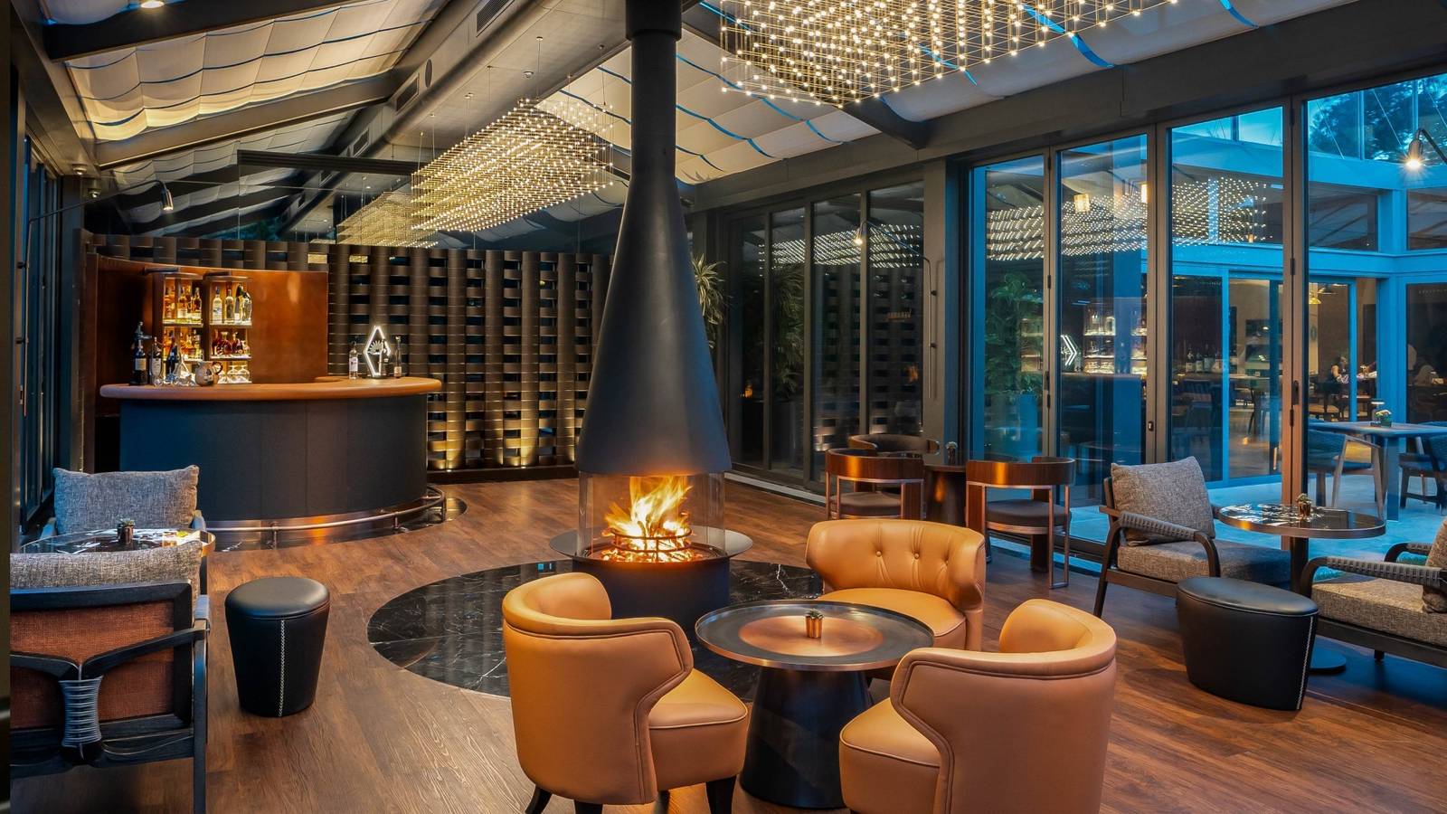 伊斯坦堡洲際酒店 Veranda 壁爐休憩區