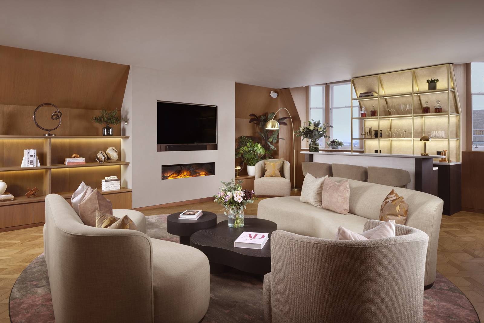 Kimpton Blythswood Square Penthouse 起居室