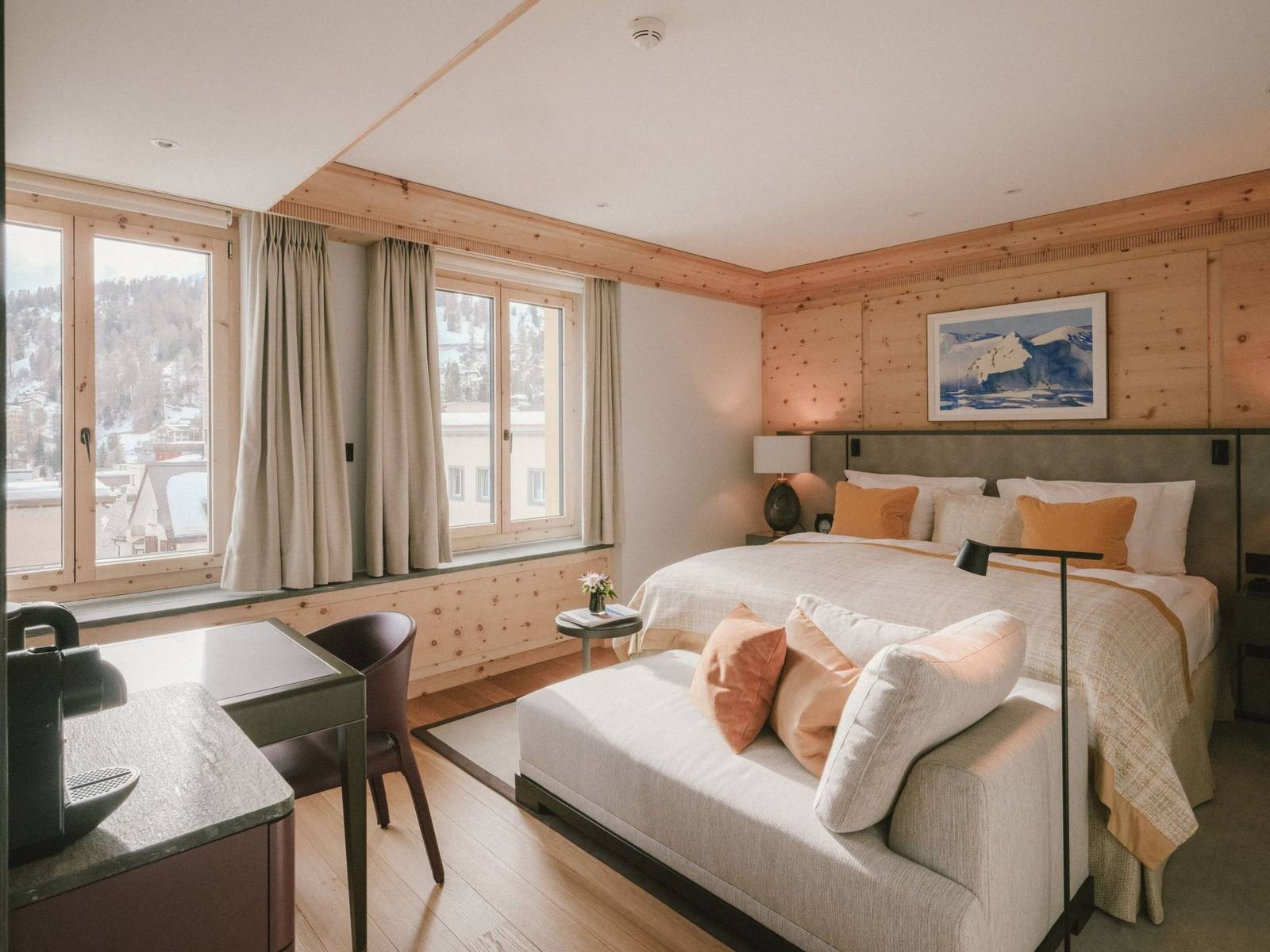 Kulm Hotel Deluxe 雙人房(村景側)