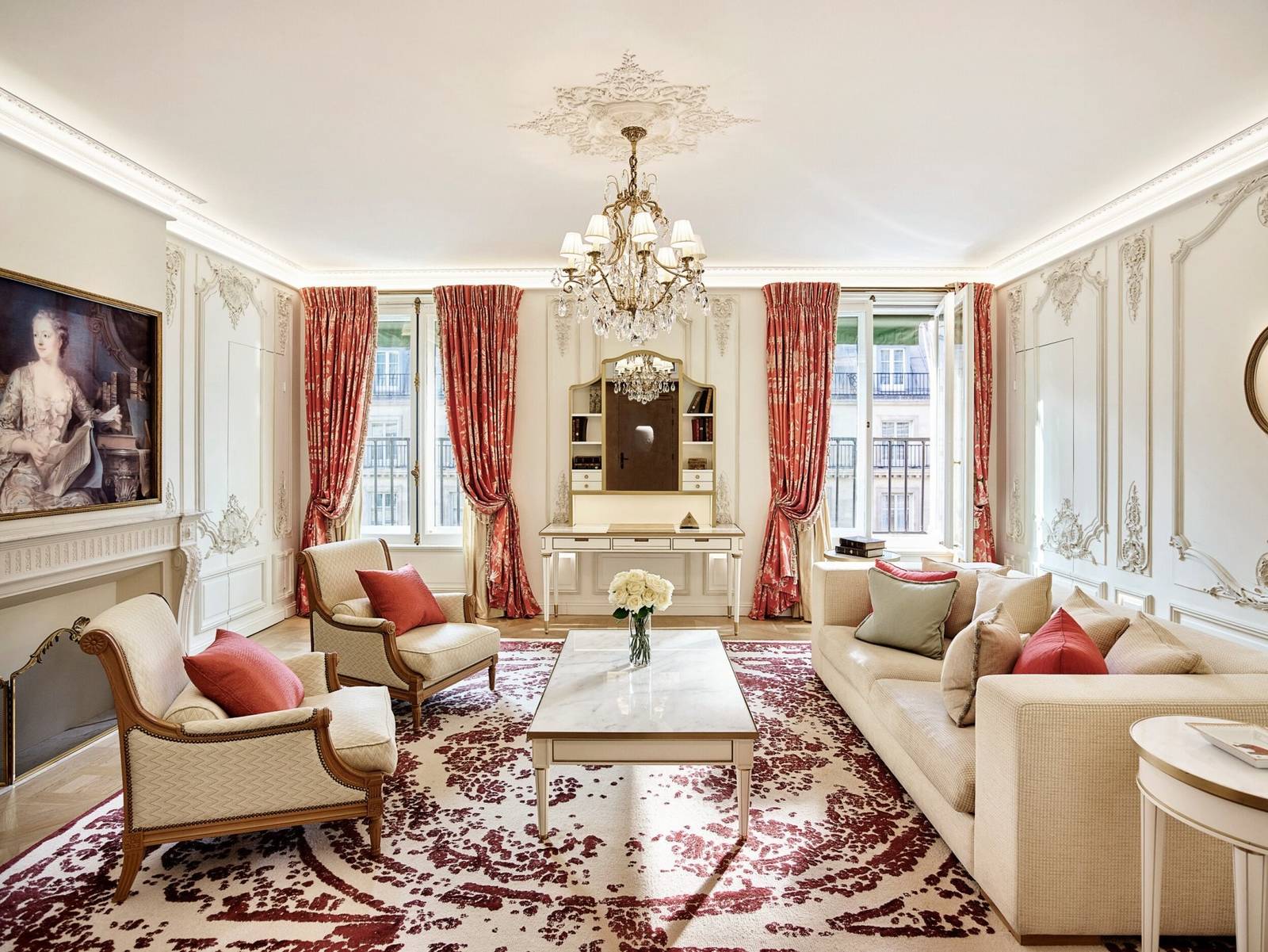 巴黎 Le Meurice Pompadour Suite 起居室